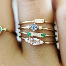 Load image into Gallery viewer, Hot Sale Women Ocean Star Moon Joint 13 Piece Set Ring Jewelry Retro Opal Crown Zircon Rings Fashion Female Accessories