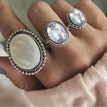 Load image into Gallery viewer, Hot Sale Women Ocean Star Moon Joint 13 Piece Set Ring Jewelry Retro Opal Crown Zircon Rings Fashion Female Accessories