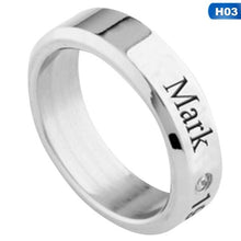 Load image into Gallery viewer, GOT7 Fly Hard Carry JB MARK JR Album Ring Letter Print Jewelry Rings Accessories for Men And Women Female Male Boy Girl Ring