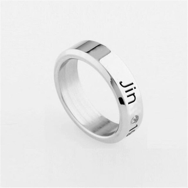 Kpop  Ring Stainless Steel JHOPE Finger Rings Jewelry Rings Accessories for Men Women Female Bangtan Boys Jewelry