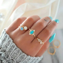Load image into Gallery viewer, Hot Sale Women Ocean Star Moon Joint 13 Piece Set Ring Jewelry Retro Opal Crown Zircon Rings Fashion Female Accessories

