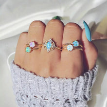 Load image into Gallery viewer, Hot Sale Women Ocean Star Moon Joint 13 Piece Set Ring Jewelry Retro Opal Crown Zircon Rings Fashion Female Accessories

