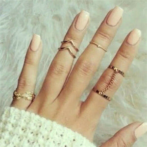 Hot Sale Women Ocean Star Moon Joint 13 Piece Set Ring Jewelry Retro Opal Crown Zircon Rings Fashion Female Accessories