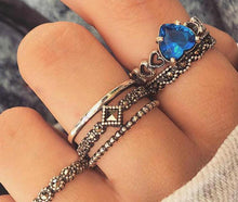 Load image into Gallery viewer, Hot Sale Women Ocean Star Moon Joint 13 Piece Set Ring Jewelry Retro Opal Crown Zircon Rings Fashion Female Accessories
