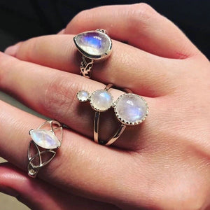 Hot Sale Women Ocean Star Moon Joint 13 Piece Set Ring Jewelry Retro Opal Crown Zircon Rings Fashion Female Accessories