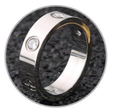Screw Rings For Women Accessories Stainless Steel Men Jewelry Couple Engagement Rose Gold Female Crystal Finger Wedding Ring