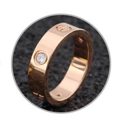 Screw Rings For Women Accessories Stainless Steel Men Jewelry Couple Engagement Rose Gold Female Crystal Finger Wedding Ring