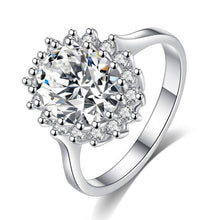 Load image into Gallery viewer, Princess Cut Crystal Rings for Women Females Blue Red Clear color Natural Stone Rhinestone Engagement party Jewelry Accessory
