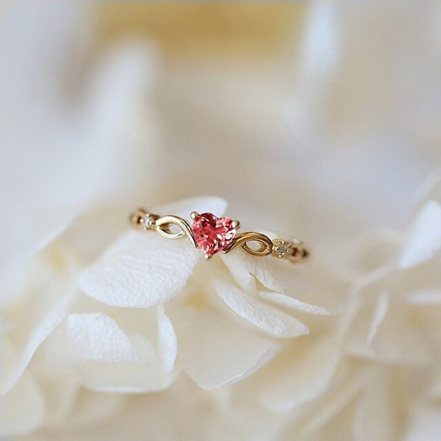 USTAR Heart CZ crystals Midi Rings for Women Fashion Jewelry gold/silver Wedding engagement rings female Bague Mujer Accessories