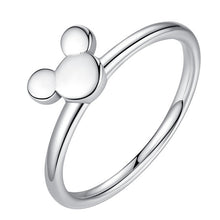 Load image into Gallery viewer, BELAWANG 100% 925 Sterling Silver Ring Mickey Finger Ring for Women Sterling Silver Jewelry Gift Female engaged Ring
