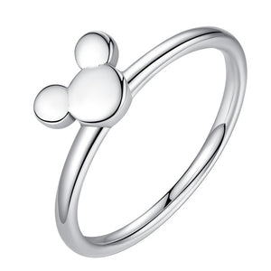 BELAWANG 100% 925 Sterling Silver Ring Mickey Finger Ring for Women Sterling Silver Jewelry Gift Female engaged Ring
