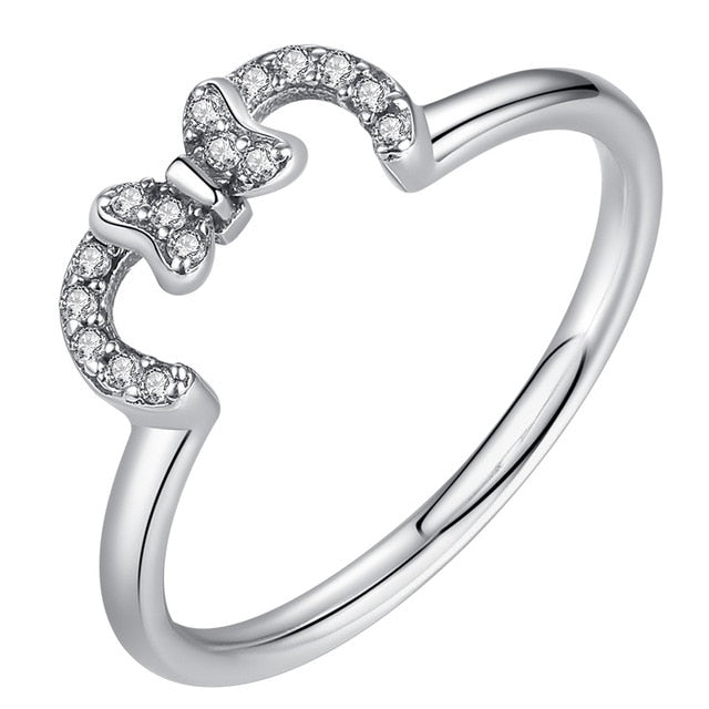 BELAWANG 100% 925 Sterling Silver Ring Mickey Finger Ring for Women Sterling Silver Jewelry Gift Female engaged Ring