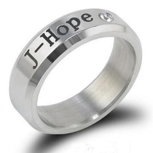Kpop  Ring Stainless Steel JHOPE Finger Rings Jewelry Rings Accessories for Men Women Female Bangtan Boys Jewelry