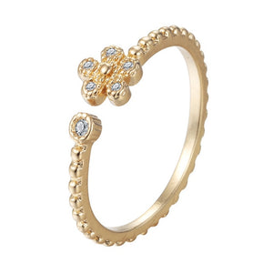 3pcs/lot Handmade Flower Zircon Finger Toe Ring Female Birthday Gift Wedding Statement Jewelry Accessories Women Rings