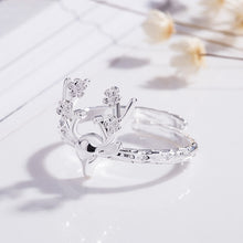 Load image into Gallery viewer, 8Seasons Fashion Female Antlers Fawn Elk Ring Adjustable Opening Sika Deer Ring Accessories Christmas Present Rings Jewelry
