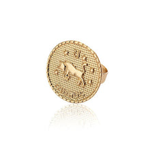 Load image into Gallery viewer, Flatfoosie 2020 Gold Constellation Rings For Women Girl Fashion Celestial Horoscope Female Couple Ring Charm Jewelry Accessories
