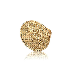 Flatfoosie 2020 Gold Constellation Rings For Women Girl Fashion Celestial Horoscope Female Couple Ring Charm Jewelry Accessories